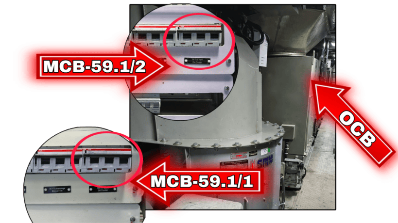 Fault No: F0105P1 Tranformer Oil Temperature or Presure Not Ok, (OCB) Oil Cooler Blower