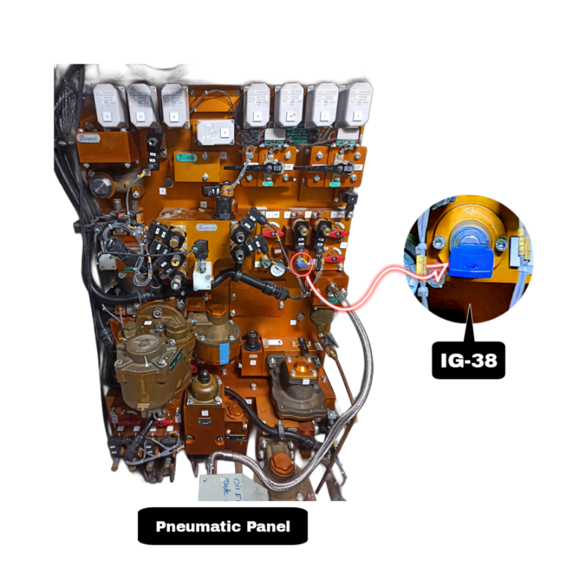 F0103P1, pneumatic panel E70 brake locomotives. IG-38 and etc.