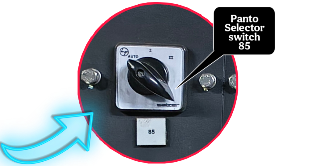 F0103P1, panto selector switch 85 which is used to selection of panto.