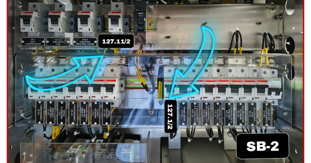 SB-2 MCB-127.1/2 & 127.11/2 for isolation of Traction Converter-2.