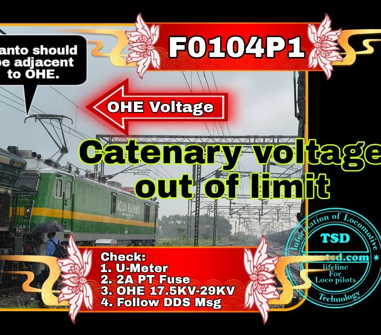f0104p1, No OHE Voltage/out of limit