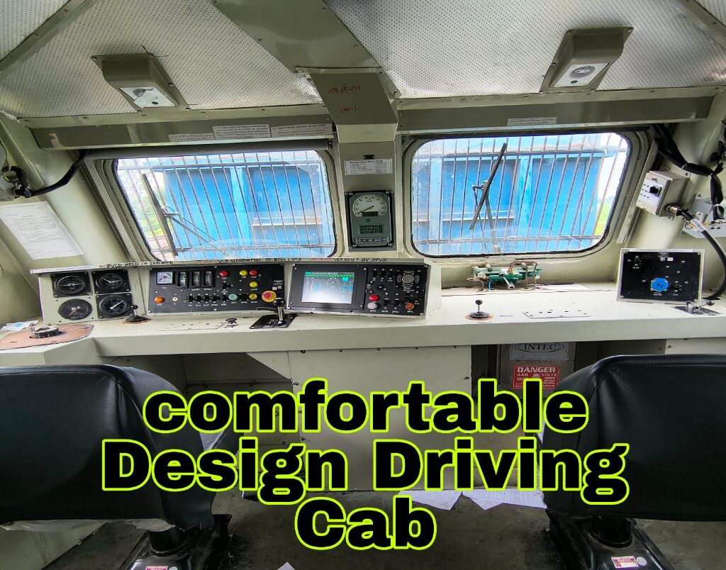 Advanced Technical Features of 3-phase locomotives, Ergonomically/Conveniently/Comfortably Designed Driving Cab: